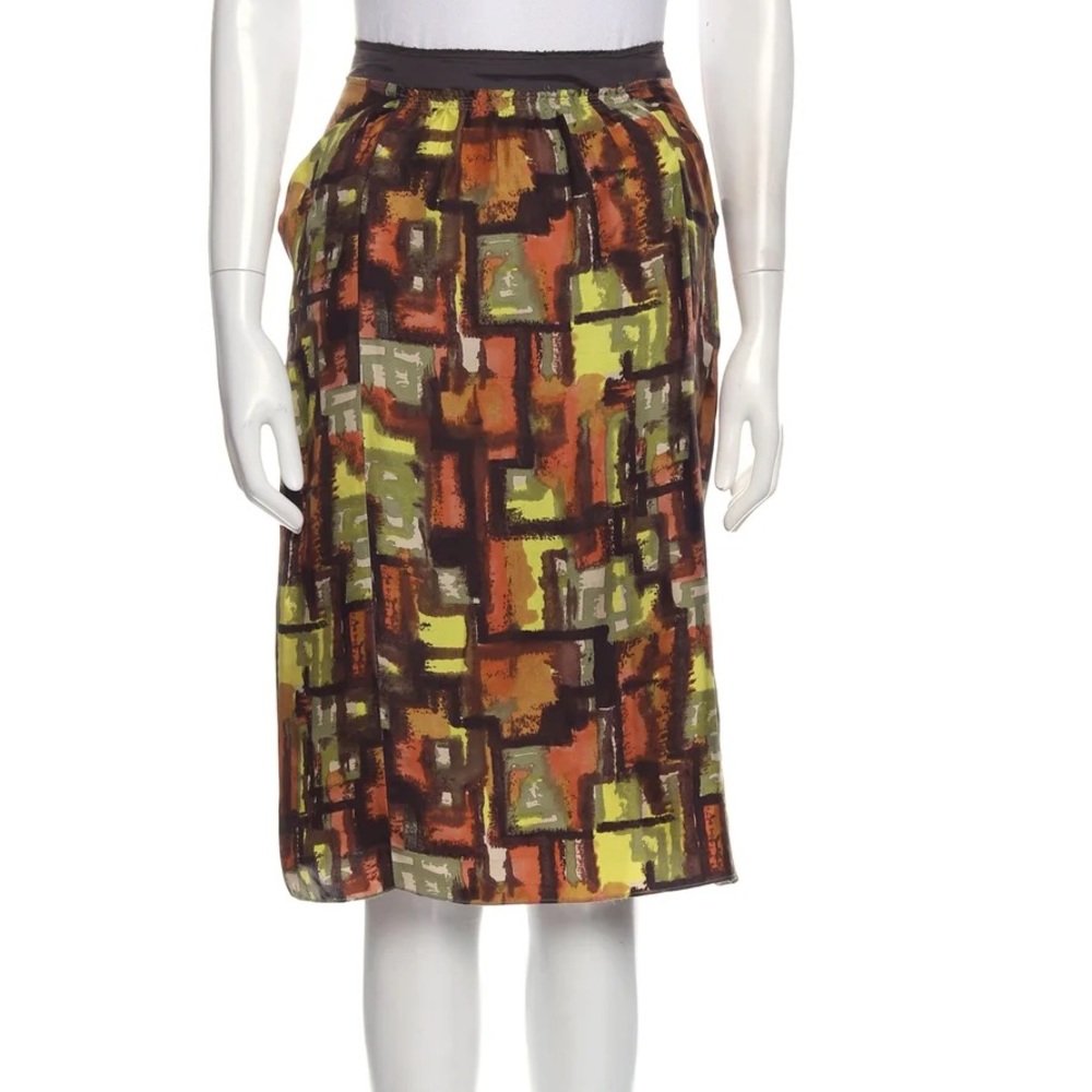Philosophy di Alberta Ferretti printed Silk a-line Skirt knee length pockets‎